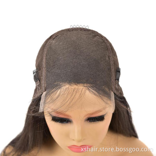 5X5 Closure Wig Cuticle Aligned Natural Black Mink Human Hair Wigs For Black Women Wholesale Hair Vendors